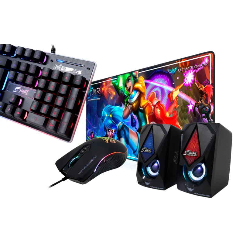 COMBO GAMER 4EN1 PARLA+MOUSE+TECLADO