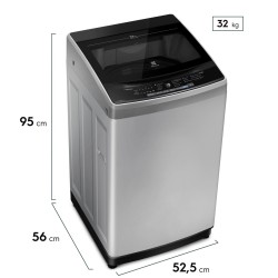 LAVADORA ELECTROLUX 9.5KL 20LB SILVER