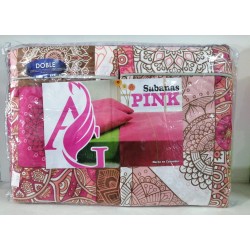 SABANA PINK ESTAMPADA 1.40 DOBLE