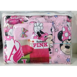 SABANA PINK INFANTIL 1.00 CMTS. SENCILLA