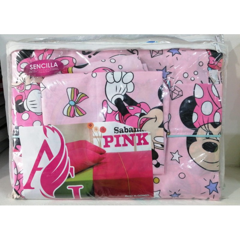 SABANA PINK INFANTIL 1.00 CMTS. SENCILLA