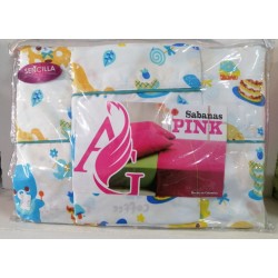 SABANA PINK INFANTIL 1.00 CMTS. SENCILLA