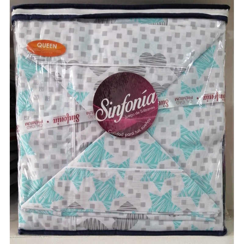 SABANA SINFONIA ESTAMPADA QUEEN 1.60 MT