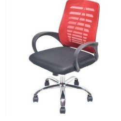 SILLA ID-0091 ROJA EJECUTIVA BASE CROMO