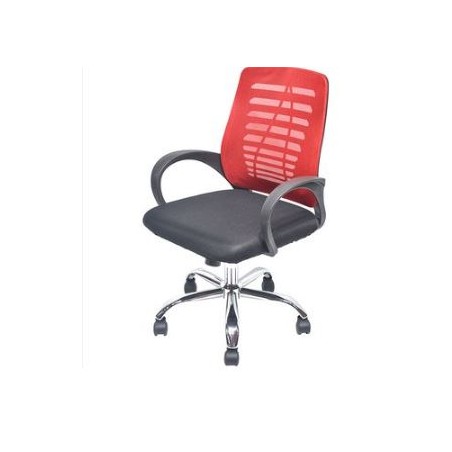 SILLA ID-0091 ROJA EJECUTIVA BASE CROMO