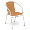 SILLA C/BRAZOS EN ALUMINRATTAN NATU