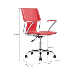 SILLA OFICINA ROJA 9005