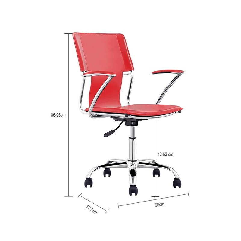 SILLA OFICINA ROJA 9005