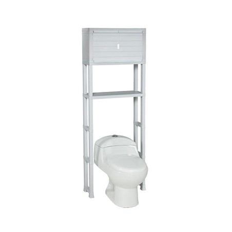 ESTANTE ORGANIZADOR BAÑO GRIS H