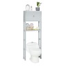 ESTANTE ORGANIZADOR BAÑO GRIS H