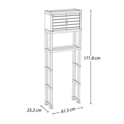 ESTANTE ORGANIZADOR BAÑO GRIS H